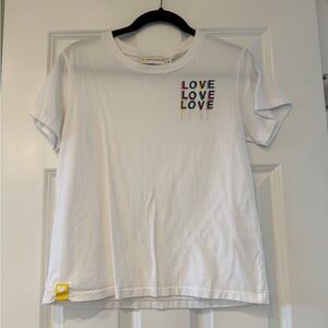 Kerri Rosenthal  White 'LOVE' Short Sleeve Graphic Tee